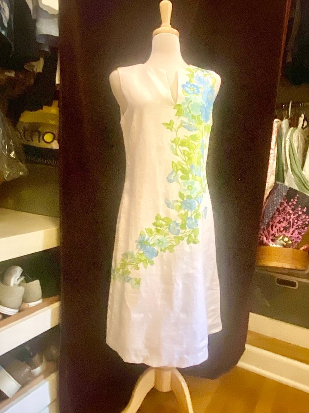 J. McLaughlin floral linen dress